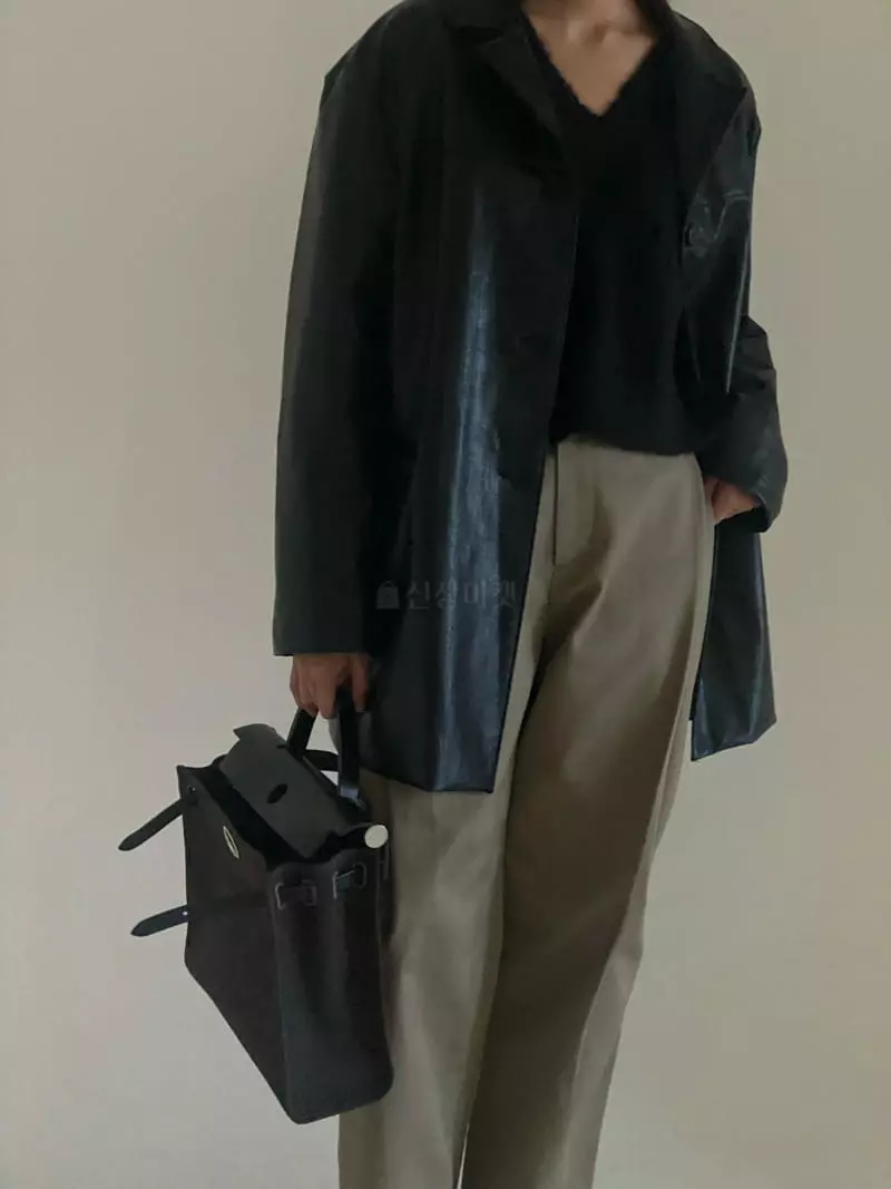 Villabutton - Korean Women Fashion - #momslook - Leather Jacket - 11