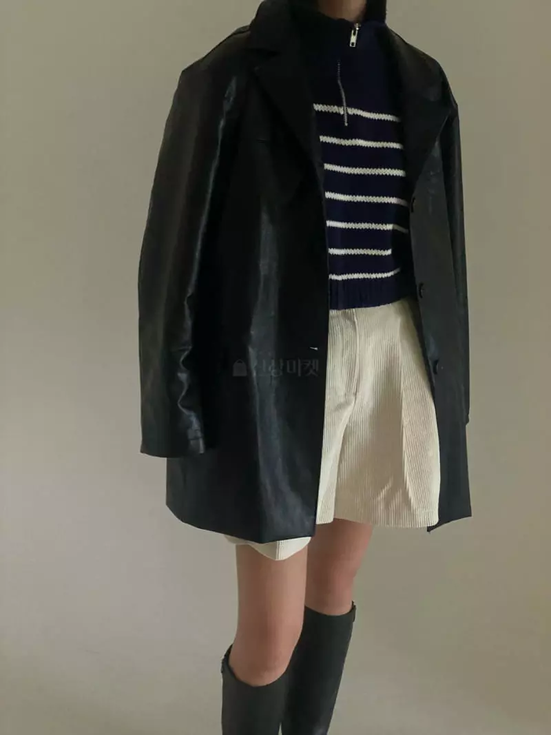 Villabutton - Korean Women Fashion - #momslook - Leather Jacket - 7