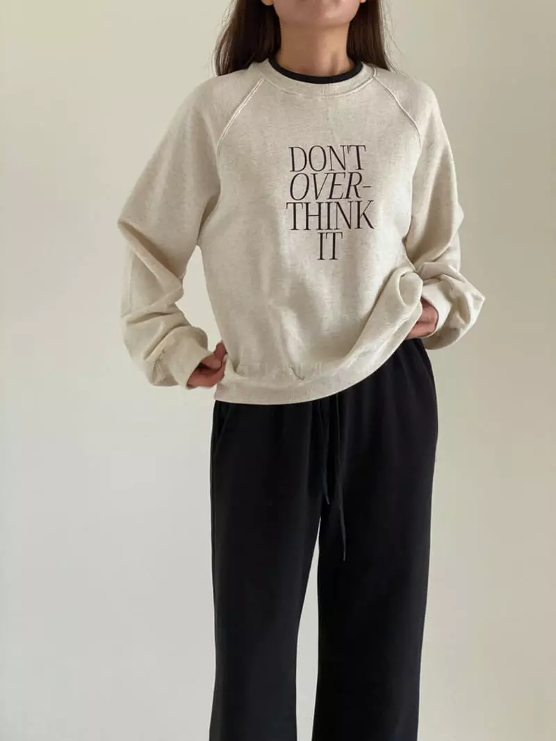 Villabutton - Korean Women Fashion - #momslook - Think Lettering Sweatshirt - 10