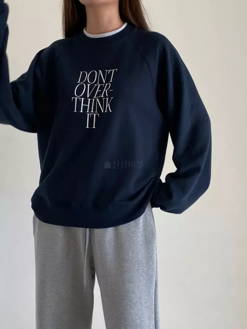 Villabutton - Korean Women Fashion - #momslook - Think Lettering Sweatshirt - 2