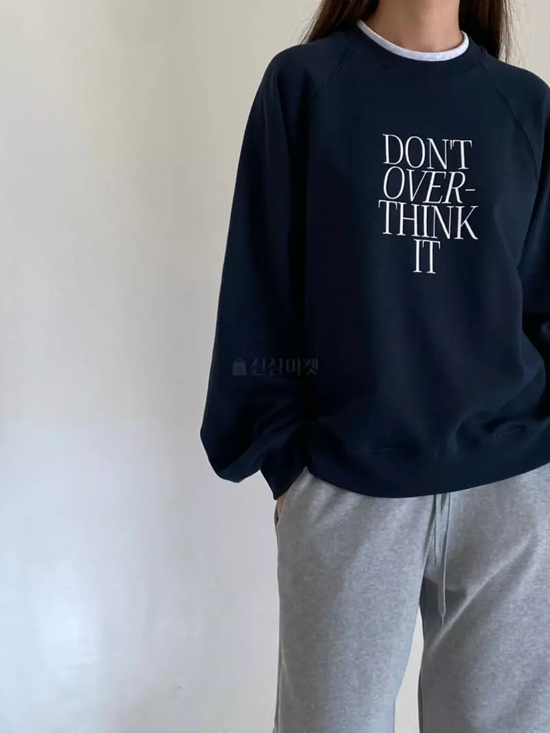 Villabutton - Korean Women Fashion - #womensfashion - Think Lettering Sweatshirt - 4