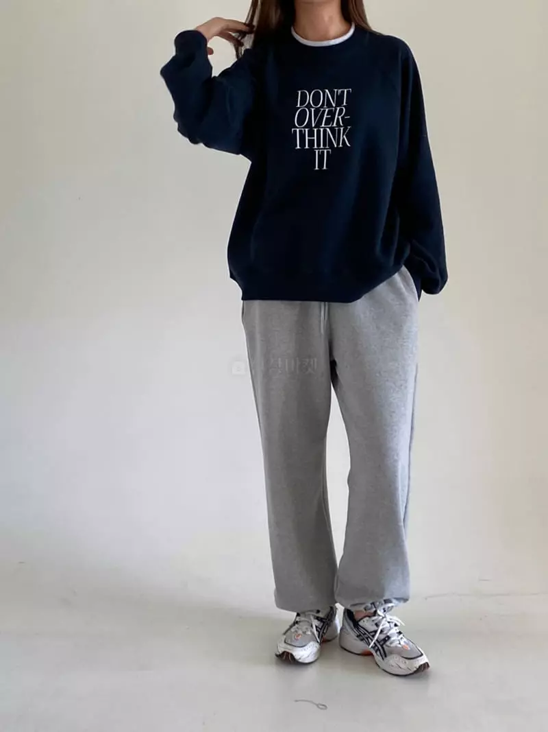 Villabutton - Korean Women Fashion - #momslook - Think Lettering Sweatshirt - 8