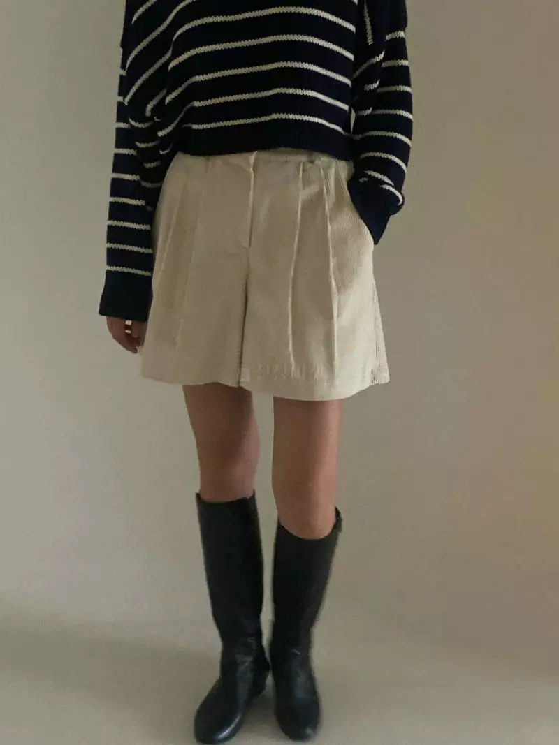 Villabutton - Korean Women Fashion - #womensfashion - Rib Half Pants - 4