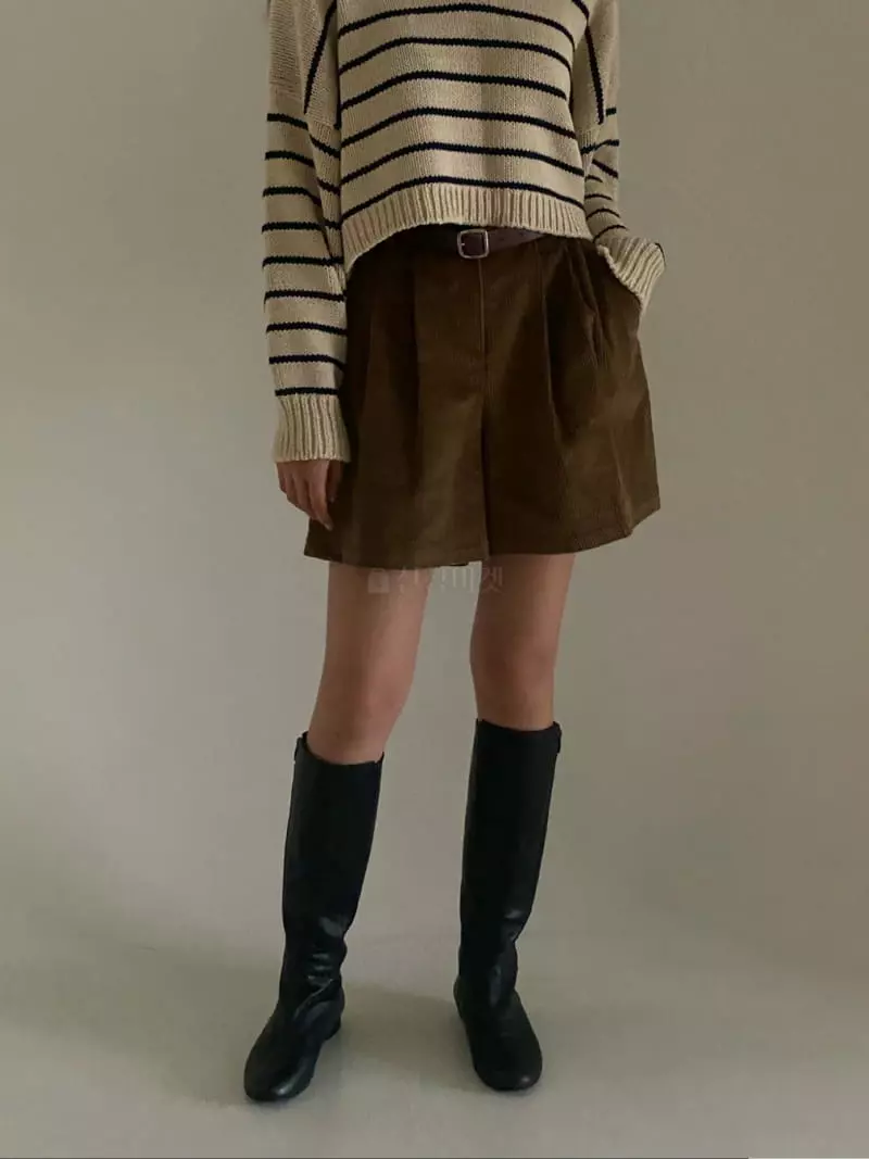 Villabutton - Korean Women Fashion - #momslook - Rib Half Pants - 6