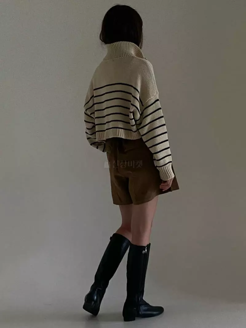 Villabutton - Korean Women Fashion - #momslook - Rib Half Pants - 8