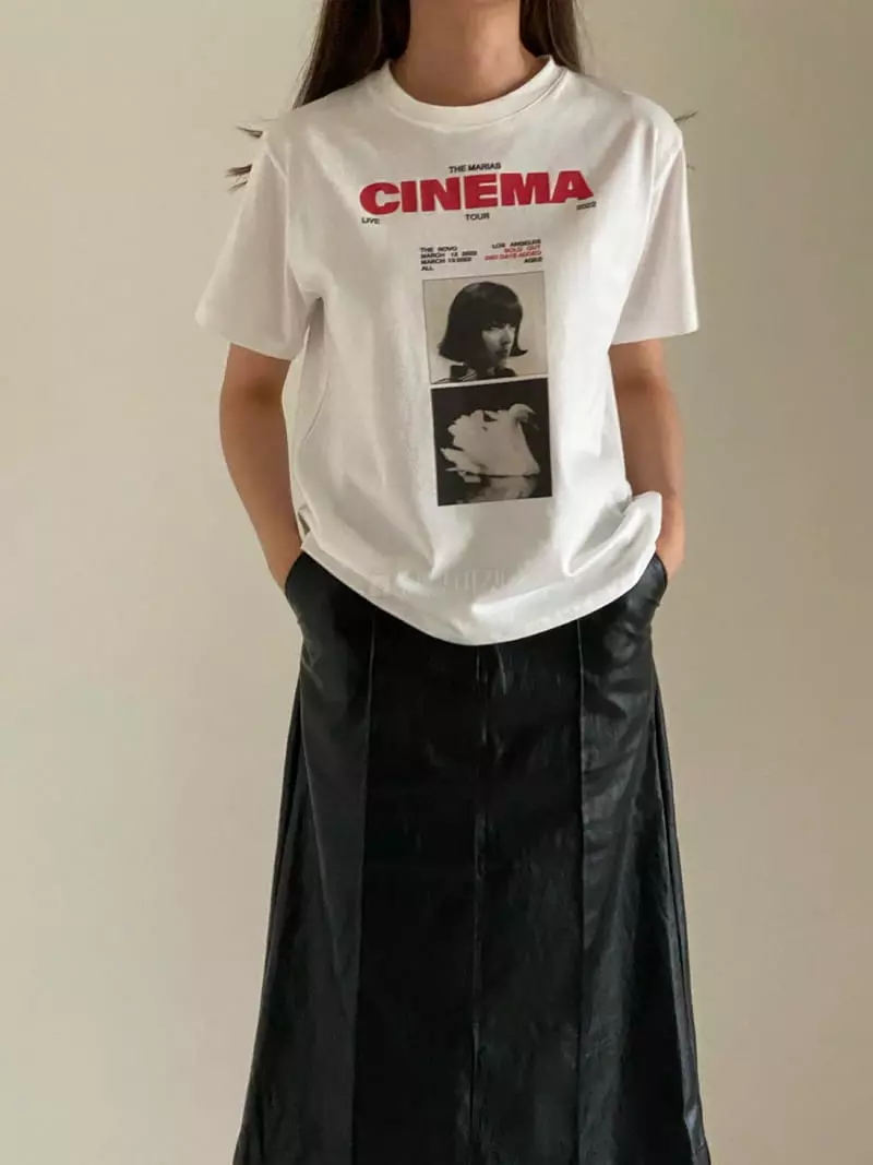 Villabutton - Korean Women Fashion - #restrostyle - Cinnema Paint Tee