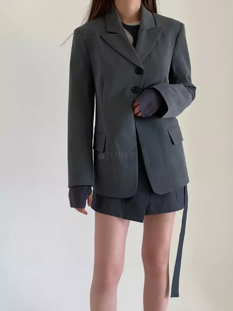 Villabutton - Korean Women Fashion - #romanticstyle - Two Button Jacket - 8