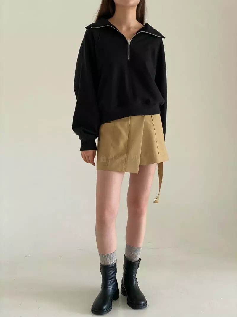 Villabutton - Korean Women Fashion - #romanticstyle - Zipper Mini skirt - 7