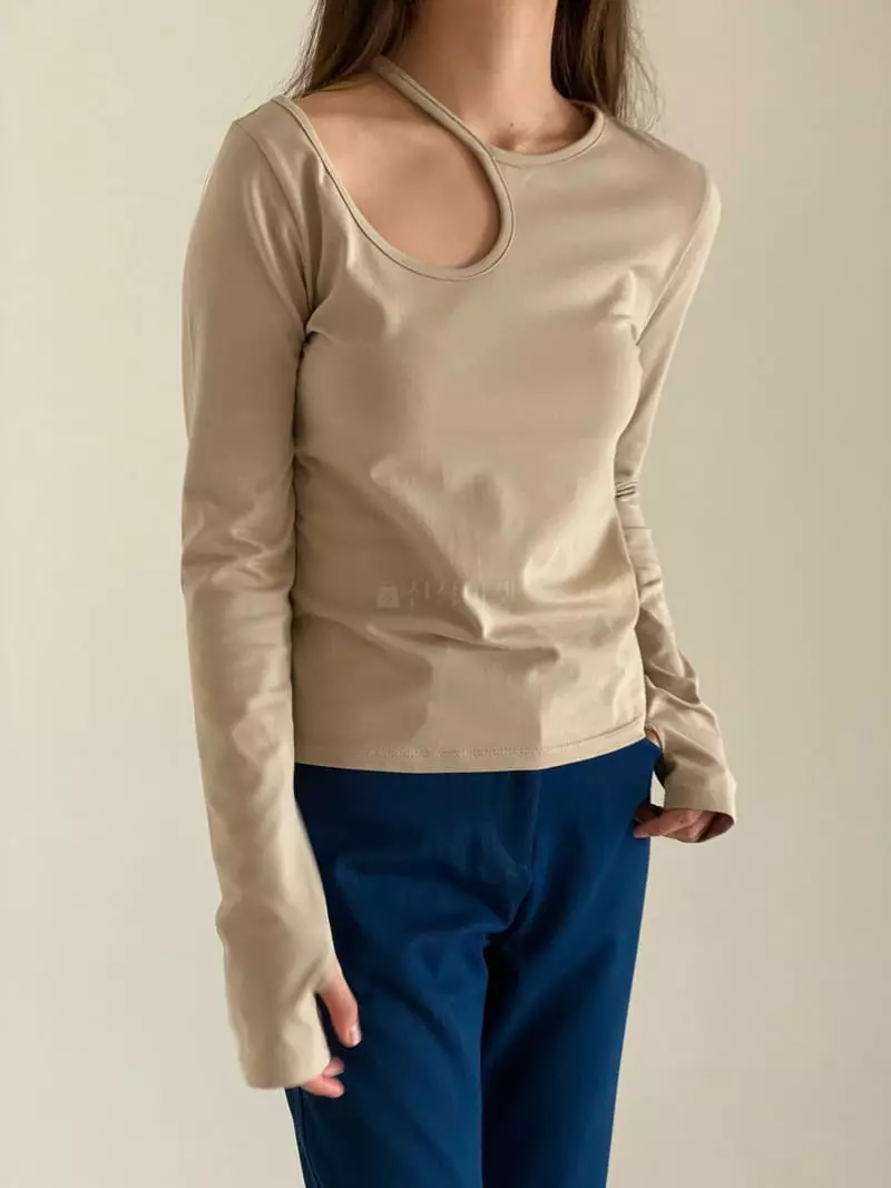 Villabutton - Korean Women Fashion - #romanticstyle - Unbal Whole Tee - 3