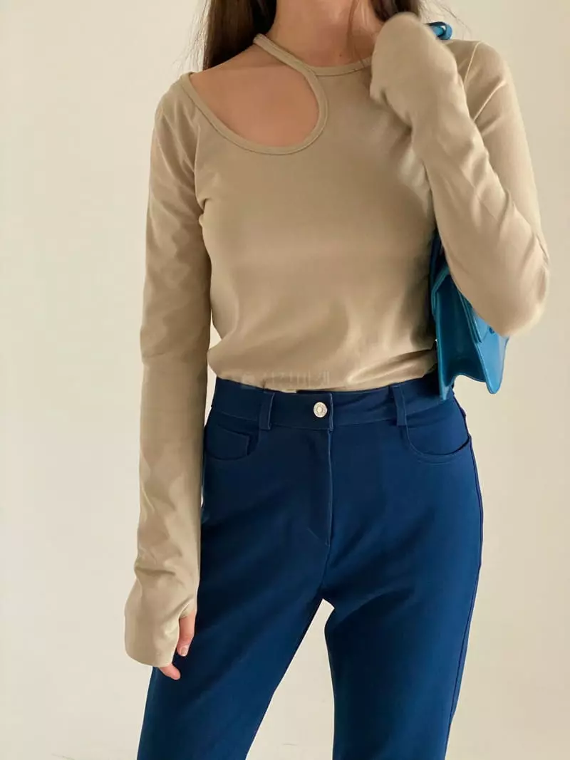 Villabutton - Korean Women Fashion - #romanticstyle - Unbal Whole Tee - 4