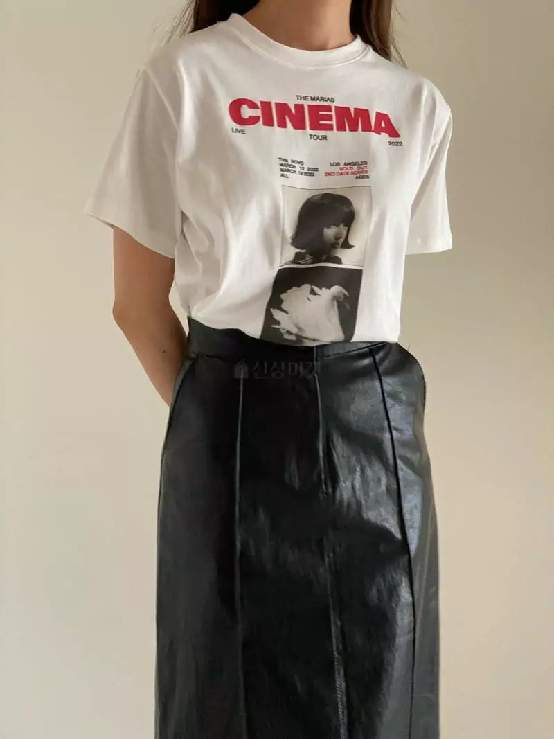 Villabutton - Korean Women Fashion - #shopsmall - Cinnema Paint Tee - 3