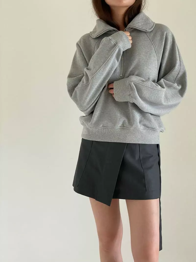 Villabutton - Korean Women Fashion - #shopsmall - Half Open Collar Zip-up 