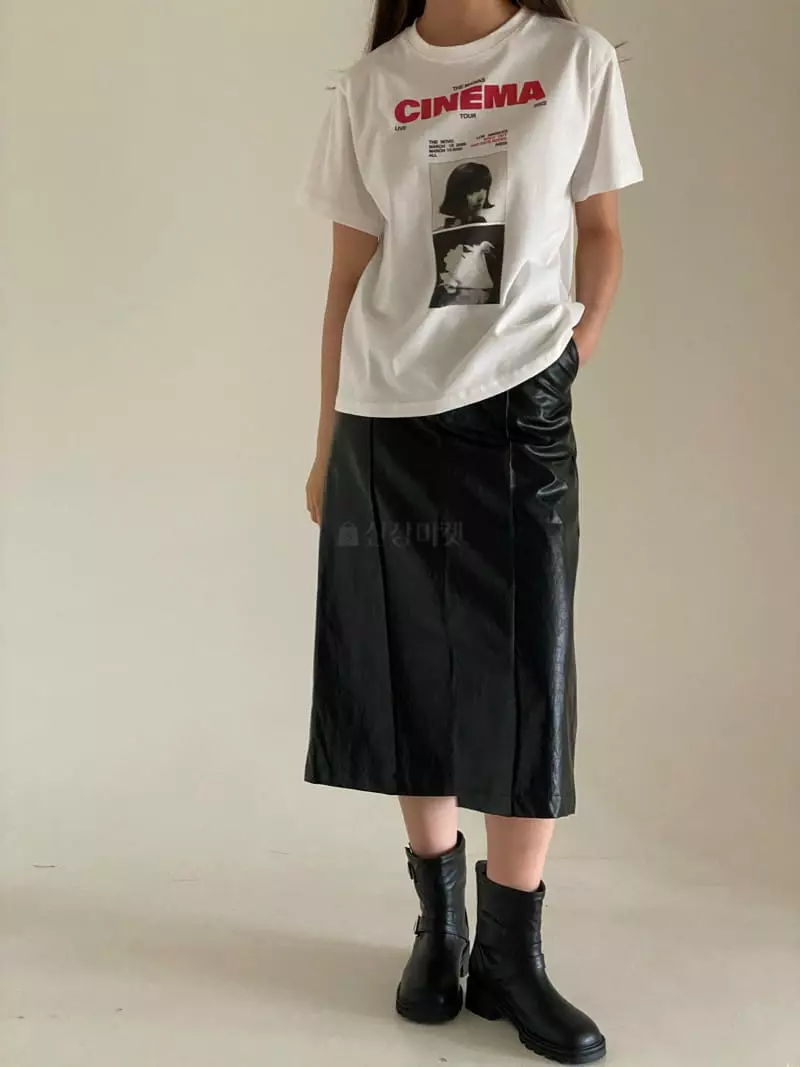Villabutton - Korean Women Fashion - #shopsmall - Cinnema Paint Tee - 4