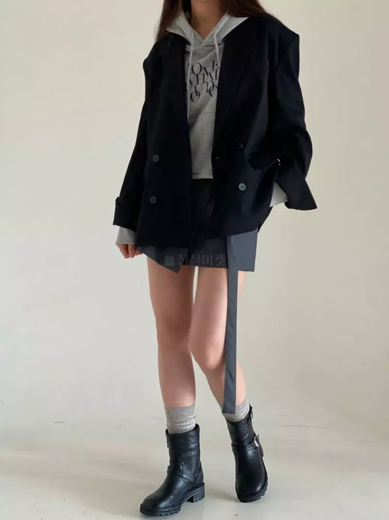 Villabutton - Korean Women Fashion - #vintageinspired - Over Jacket - 2