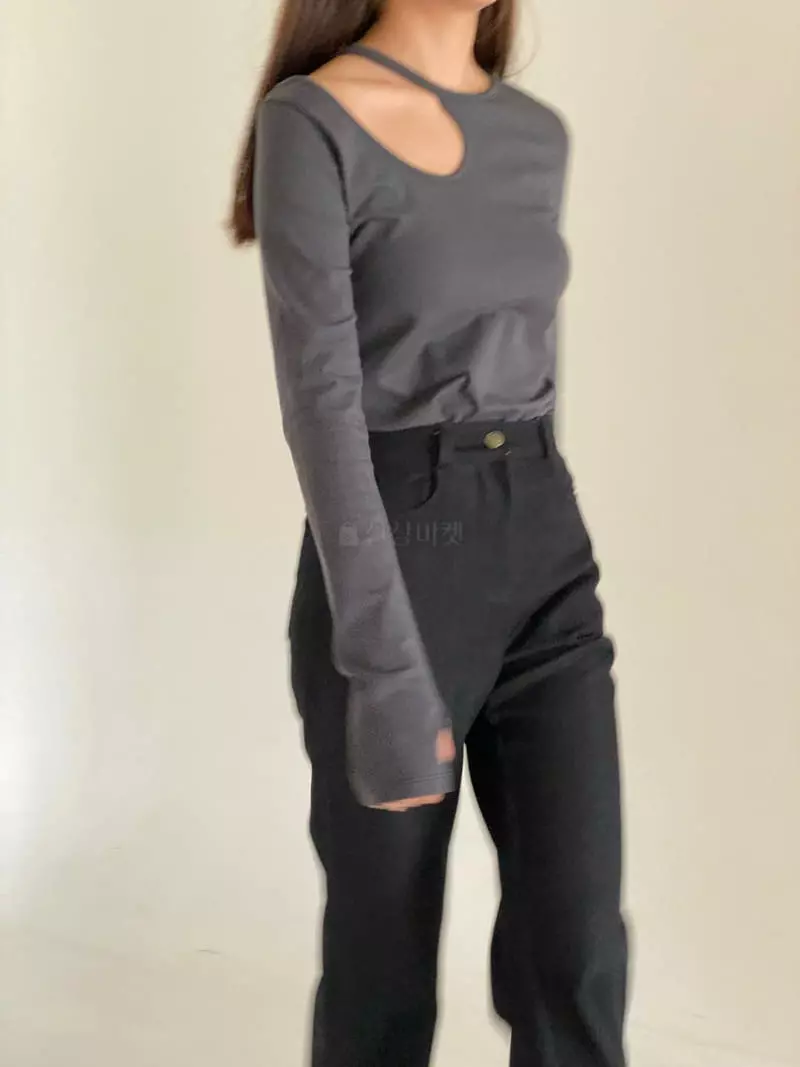 Villabutton - Korean Women Fashion - #womensfashion - Unbal Whole Tee - 12