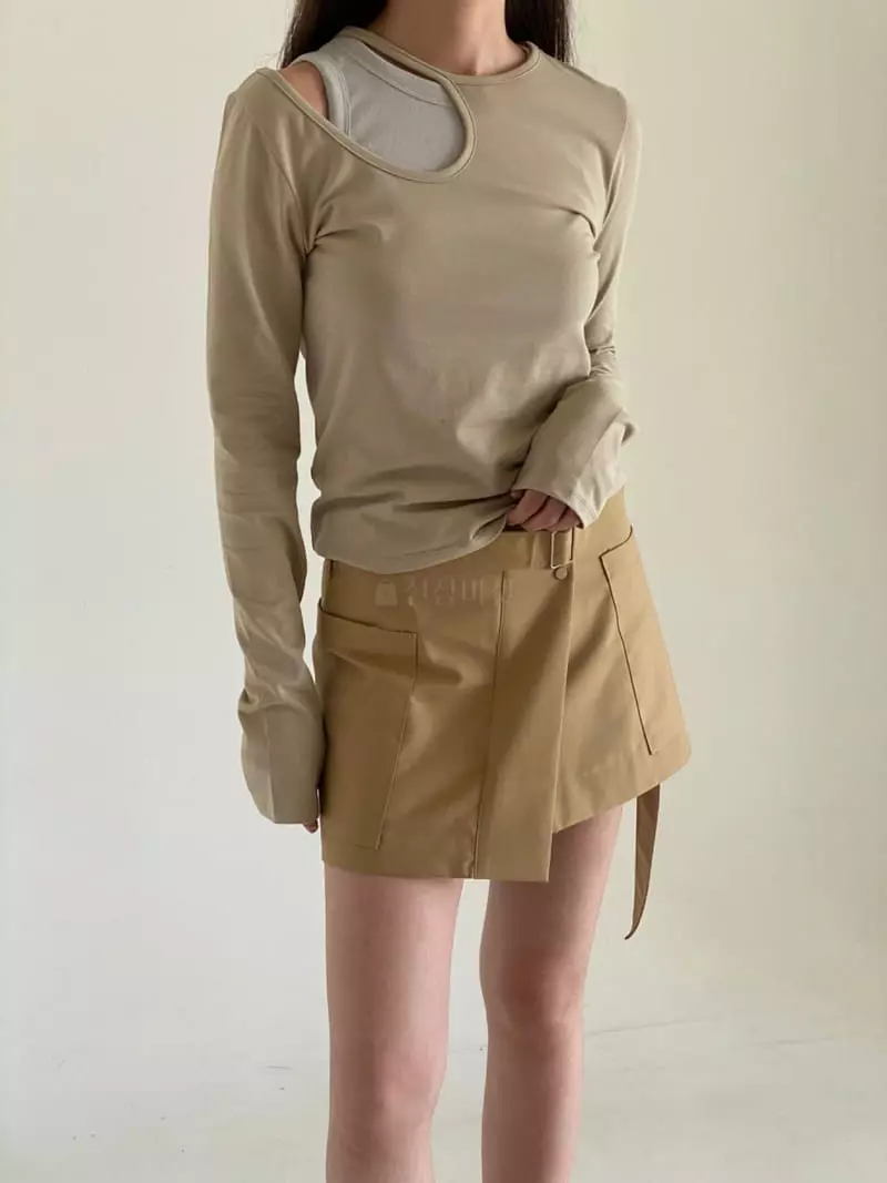 Villabutton - Korean Women Fashion - #womensfashion - Unbal Whole Tee - 8