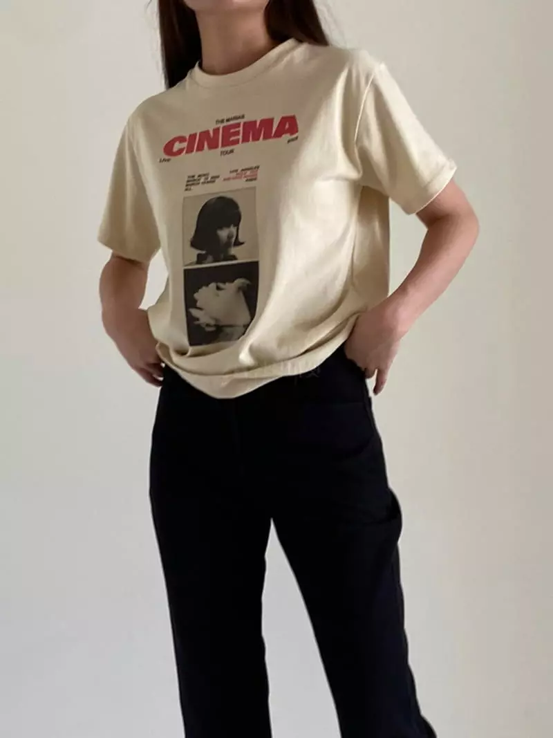 Villabutton - Korean Women Fashion - #womensfashion - Cinnema Paint Tee - 9