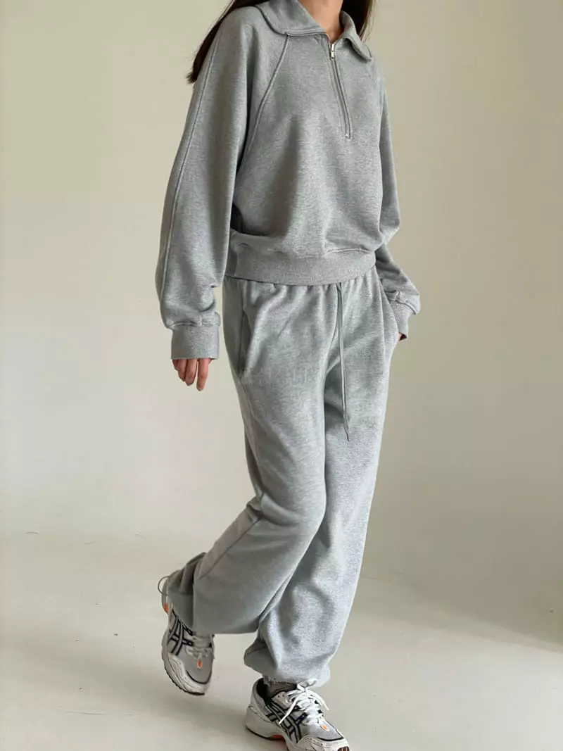 Villabutton - Korean Women Fashion - #womensfashion - Half Open Collar Zip-up  - 5