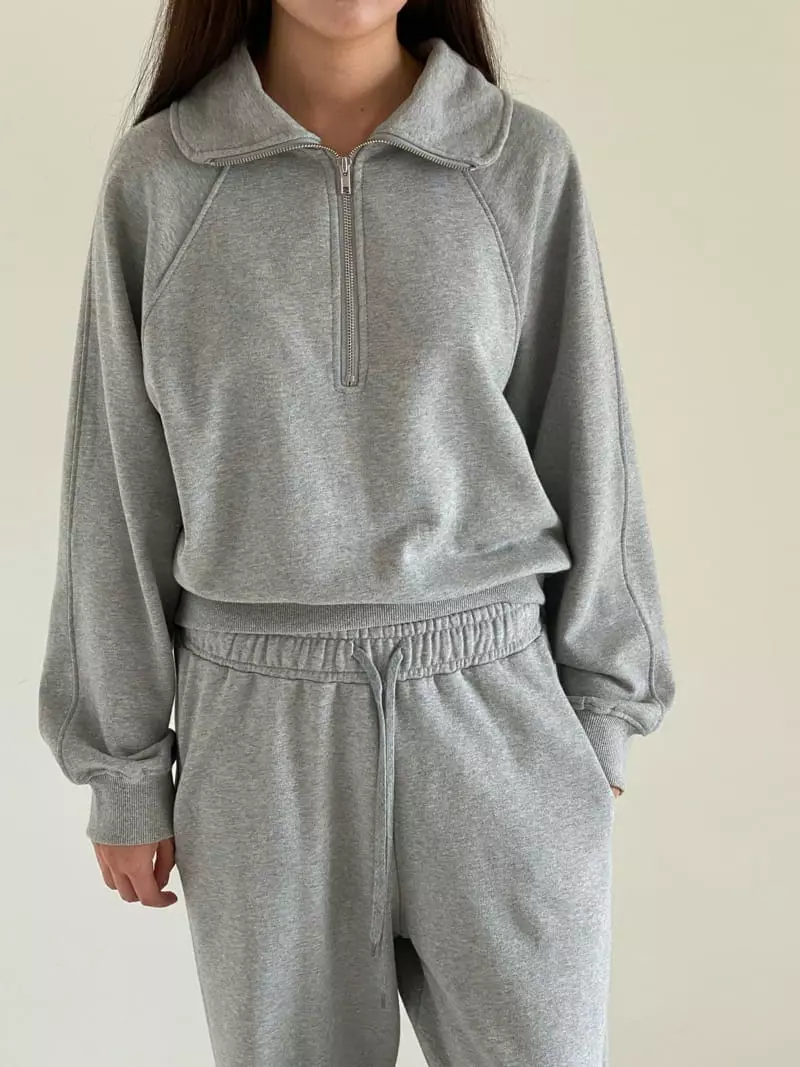 Villabutton - Korean Women Fashion - #womensfashion - Half Open Collar Zip-up  - 7