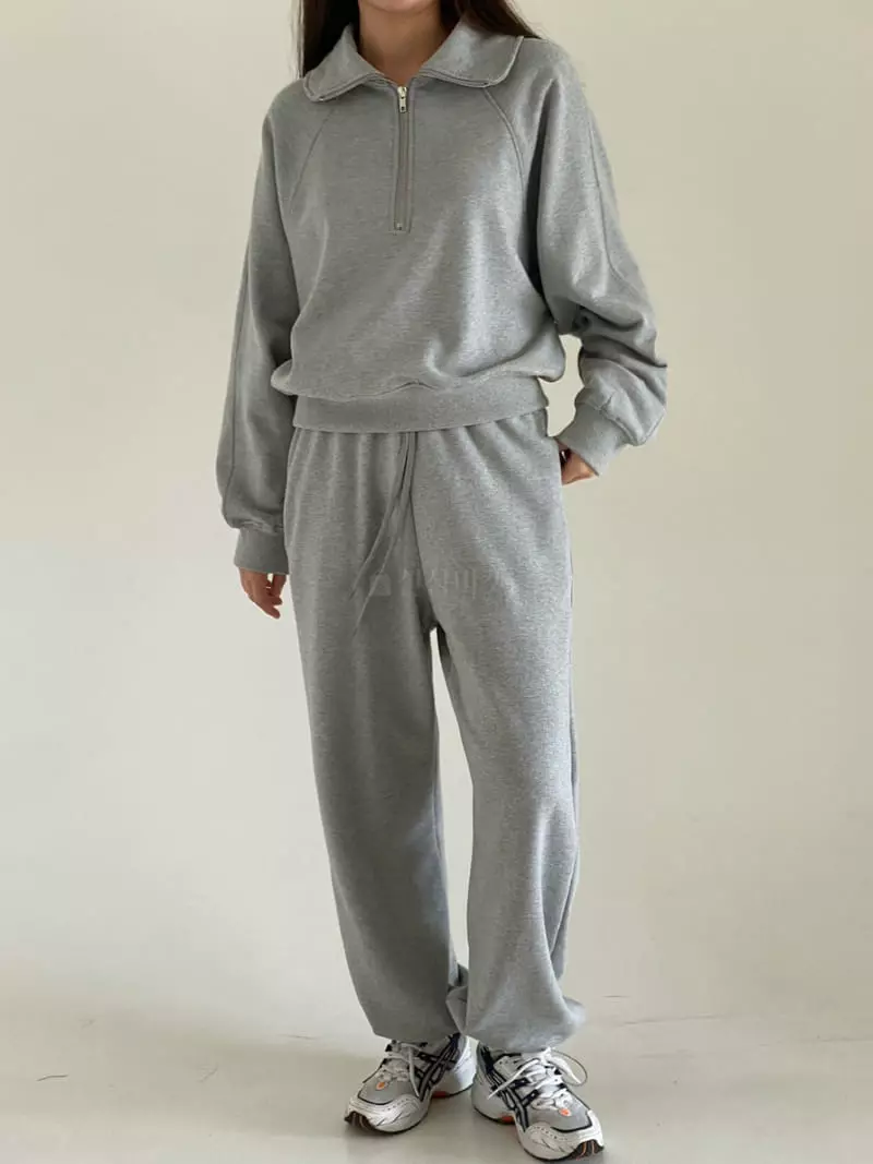 Villabutton - Korean Women Fashion - #womensfashion - Half Open Collar Zip-up  - 9