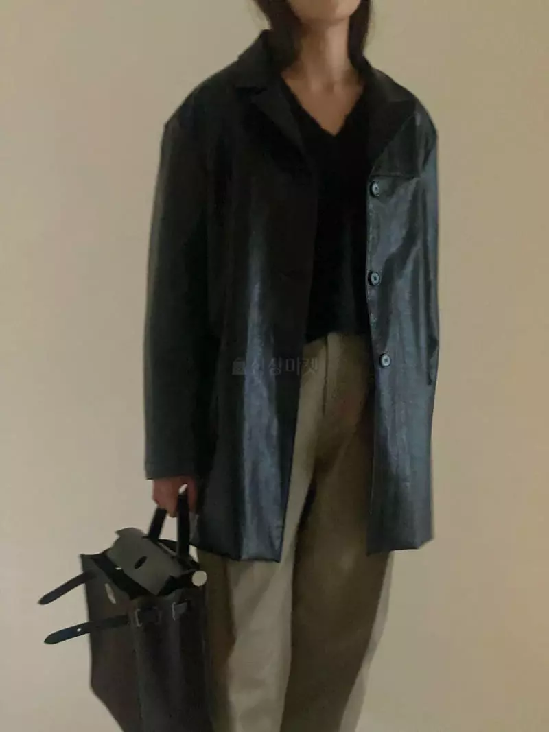 Villabutton - Korean Women Fashion - #womensfashion - Leather Jacket - 10