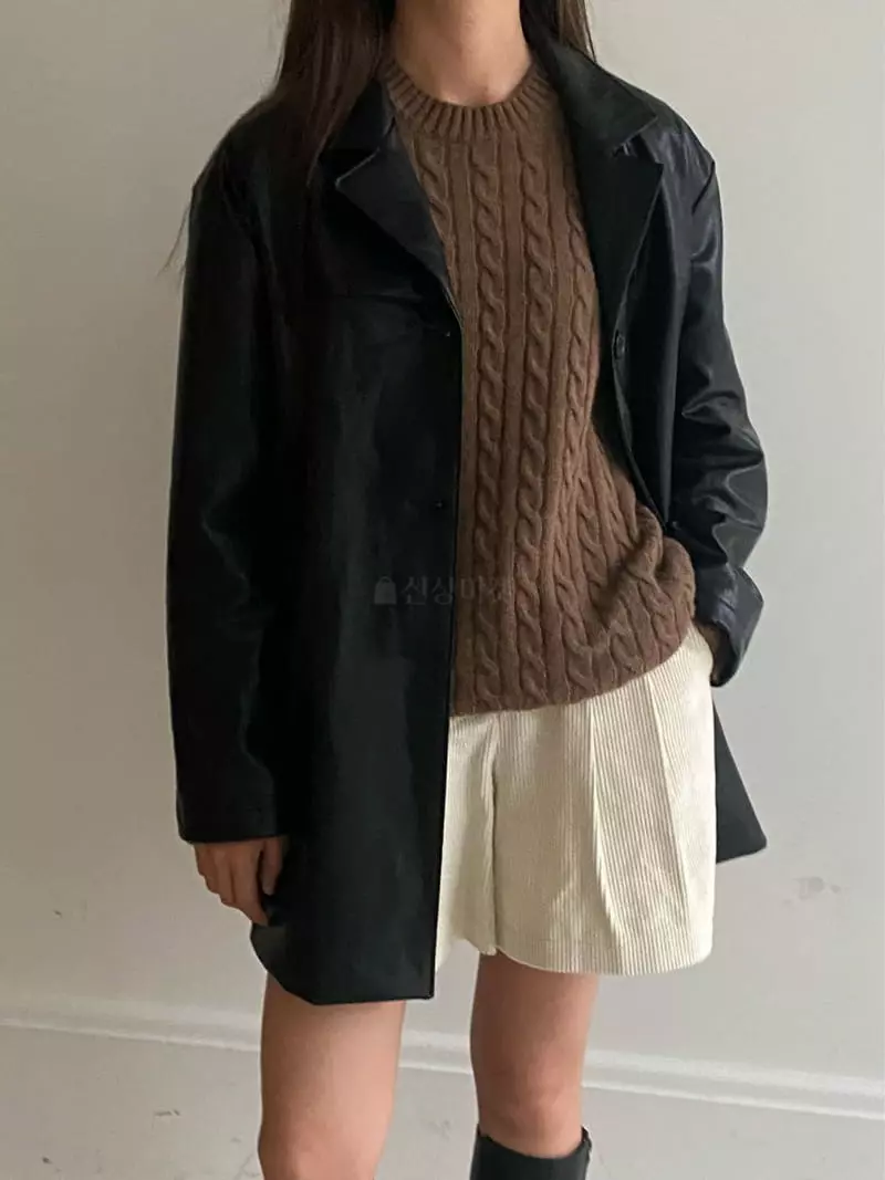 Villabutton - Korean Women Fashion - #womensfashion - Leather Jacket - 12