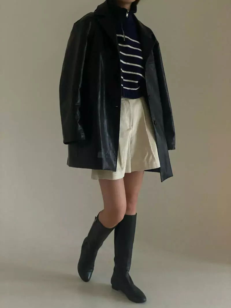 Villabutton - Korean Women Fashion - #womensfashion - Leather Jacket - 2