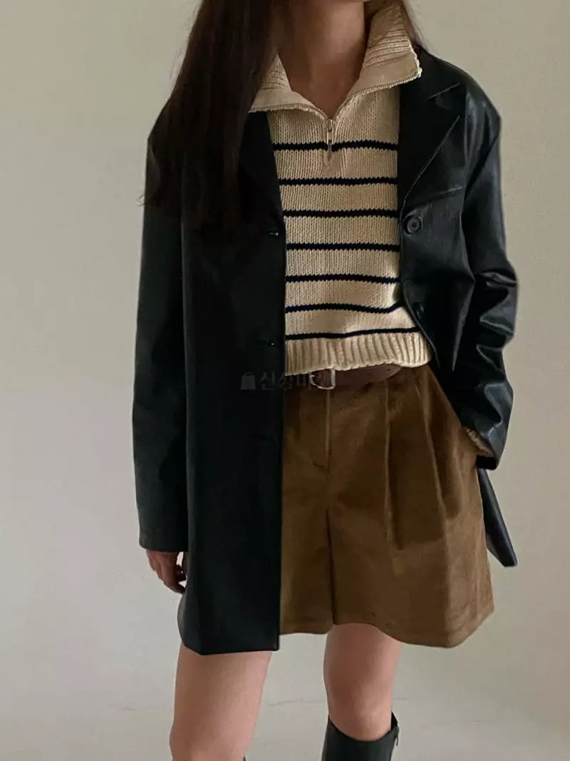 Villabutton - Korean Women Fashion - #momslook - Leather Jacket - 4