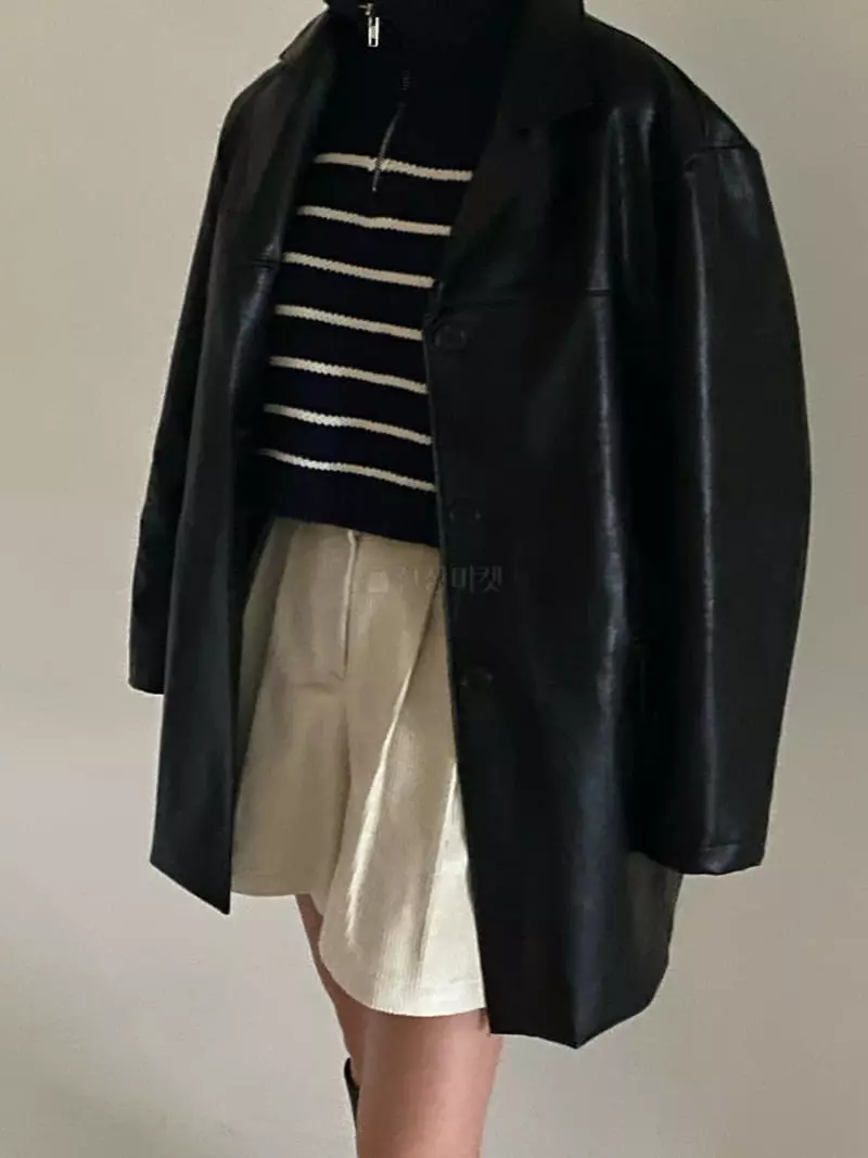 Villabutton - Korean Women Fashion - #womensfashion - Leather Jacket - 6