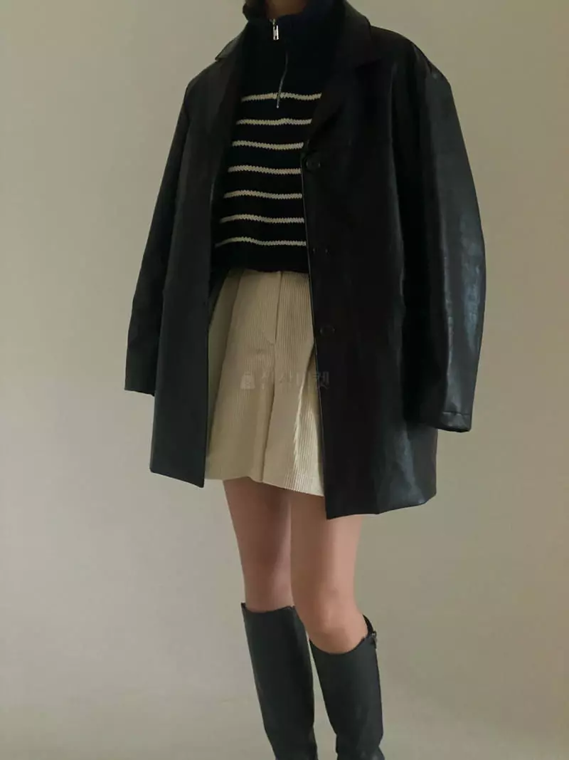 Villabutton - Korean Women Fashion - #womensfashion - Leather Jacket - 8