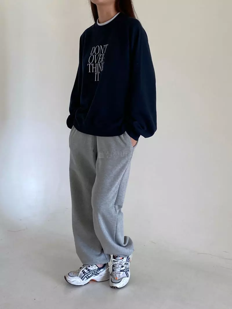 Villabutton - Korean Women Fashion - #womensfashion - Think Lettering Sweatshirt - 3