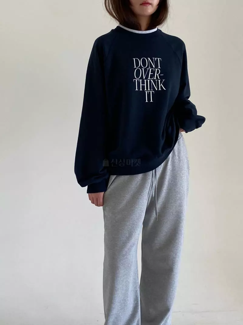 Villabutton - Korean Women Fashion - #womensfashion - Think Lettering Sweatshirt - 5