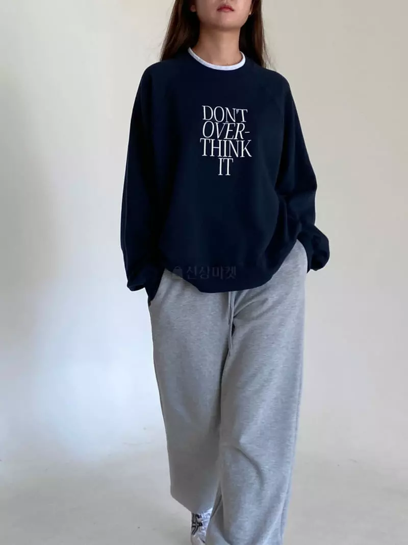 Villabutton - Korean Women Fashion - #womensfashion - Think Lettering Sweatshirt - 7