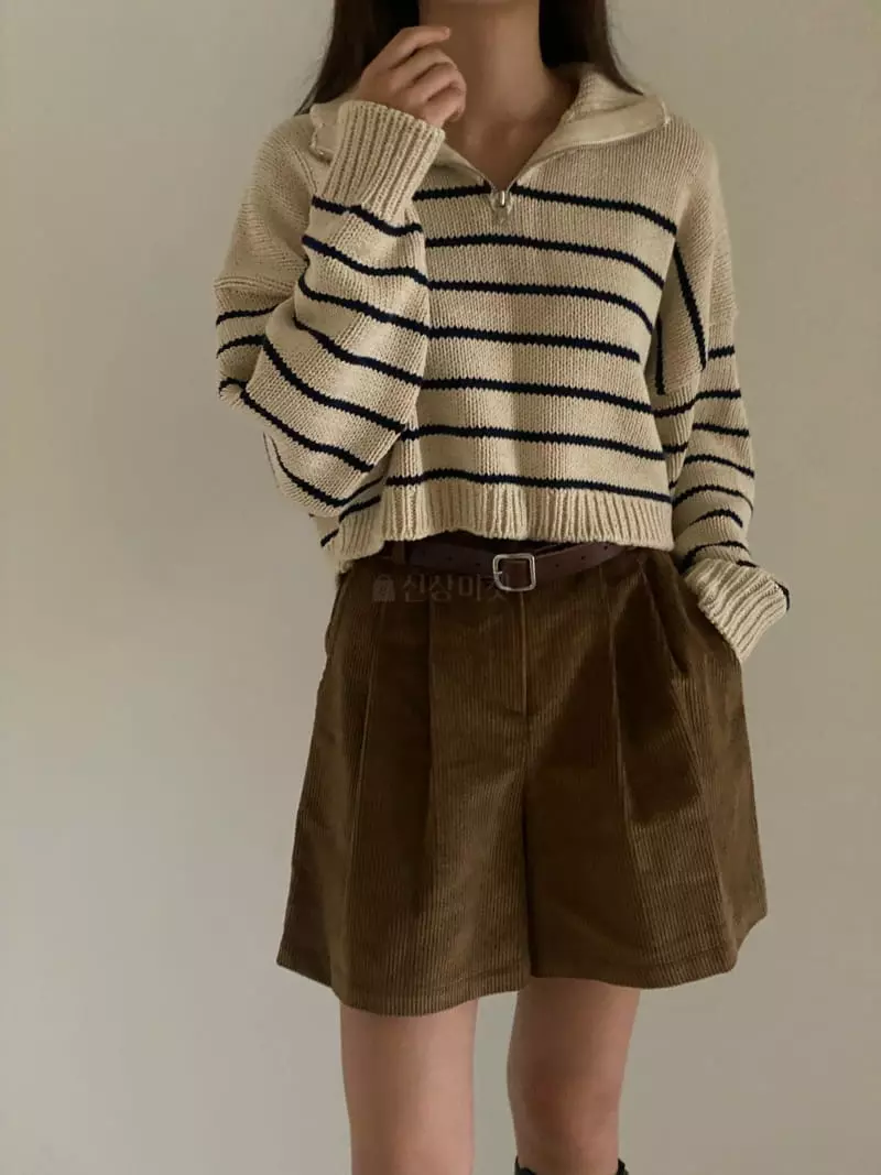 Villabutton - Korean Women Fashion - #womensfashion - Strieps Crop Knit Tee - 6
