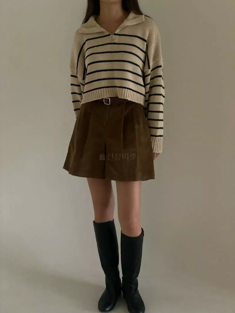 Villabutton - Korean Women Fashion - #womensfashion - Strieps Crop Knit Tee - 8