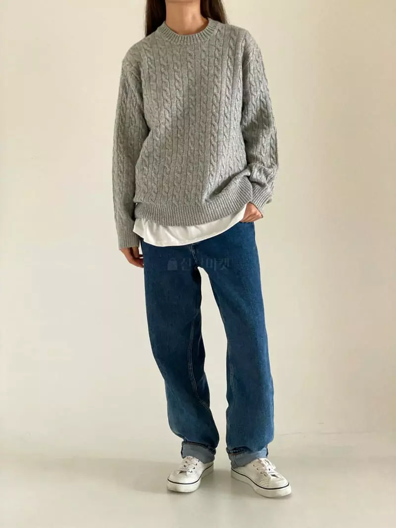 Villabutton - Korean Women Fashion - #womensfashion - Twist Round Knit Tee
