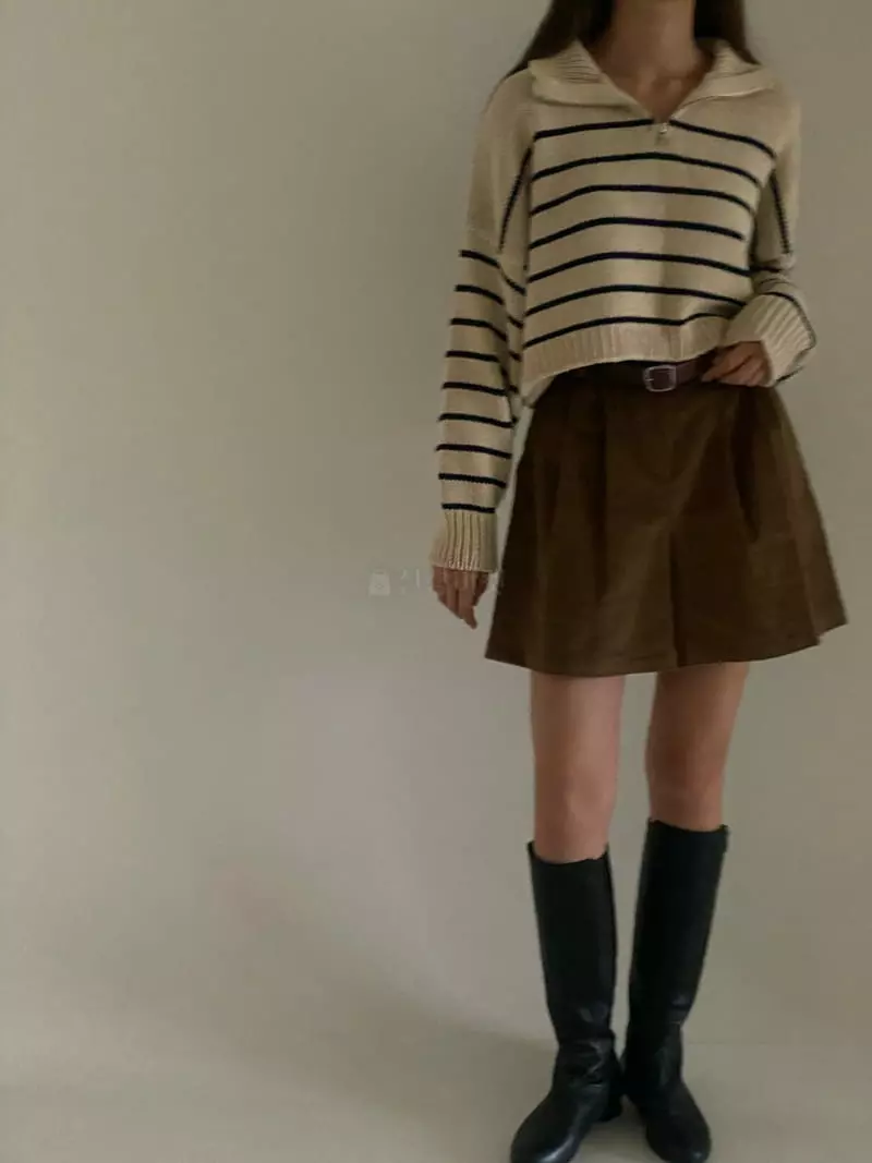 Villabutton - Korean Women Fashion - #womensfashion - Rib Half Pants - 7