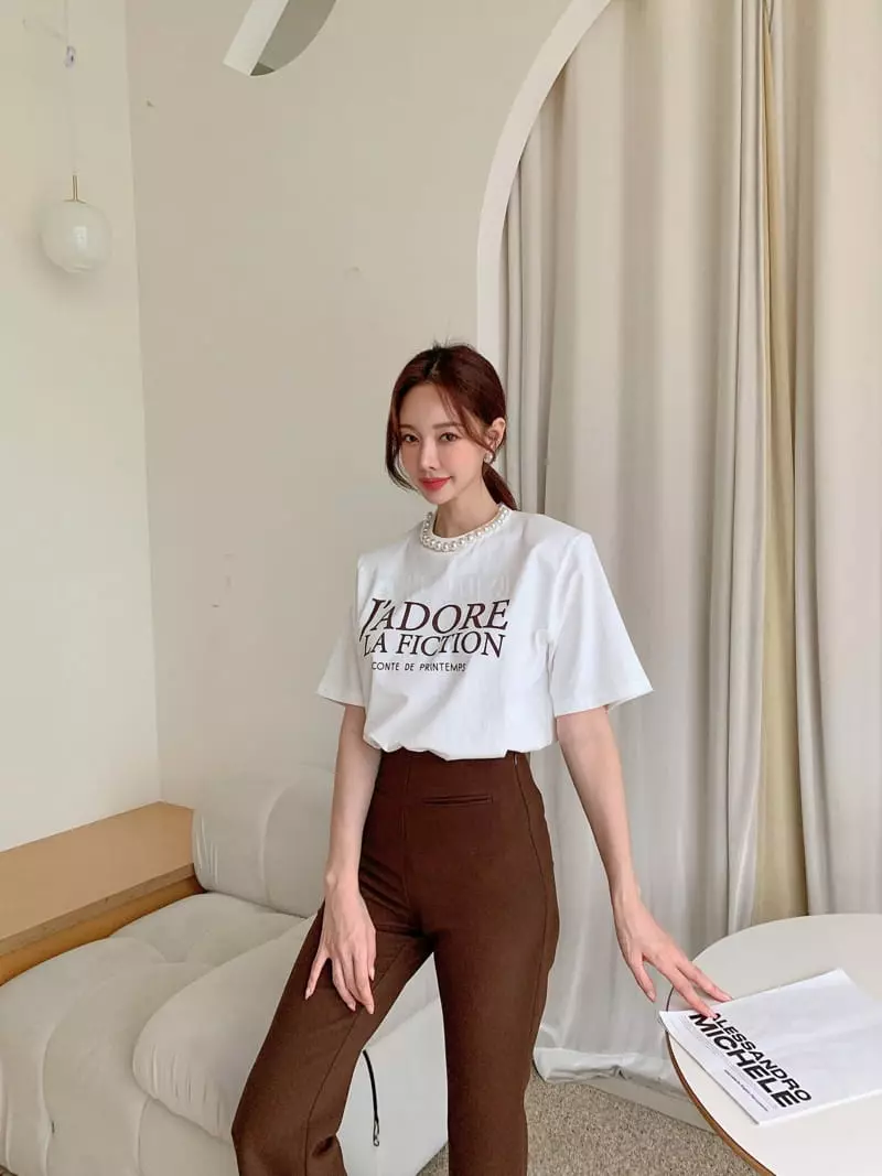 Vincent - Korean Women Fashion - #momslook - Jador Tee - 10