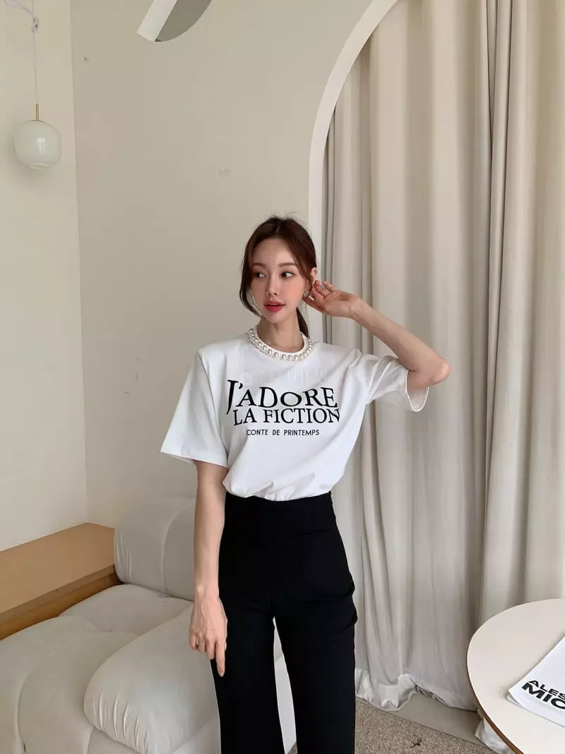 Vincent - Korean Women Fashion - #momslook - Jador Tee - 2