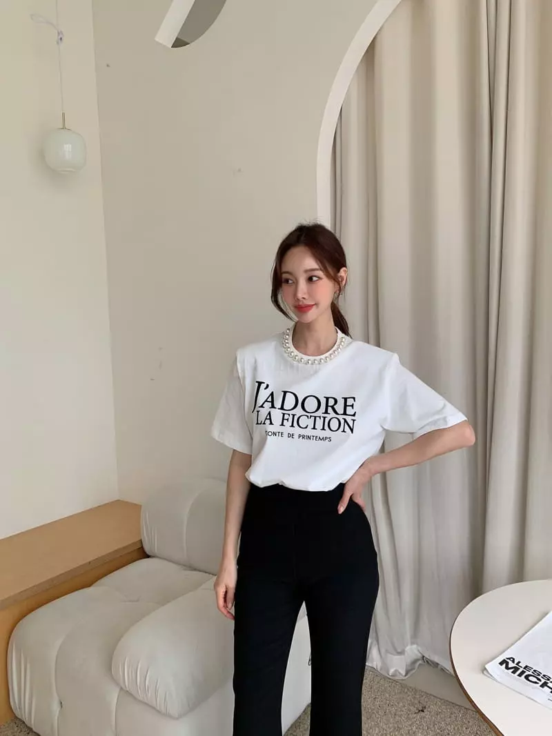 Vincent - Korean Women Fashion - #momslook - Jador Tee - 6