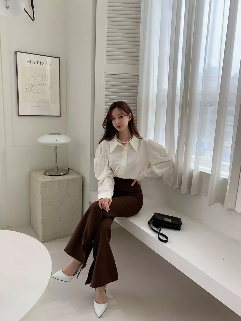 Vincent - Korean Women Fashion - #momslook - Puff Blouse - 7