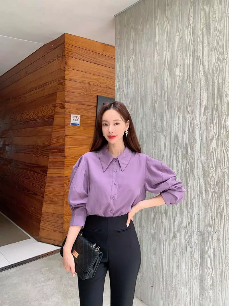 Vincent - Korean Women Fashion - #momslook - Puff Blouse - 9