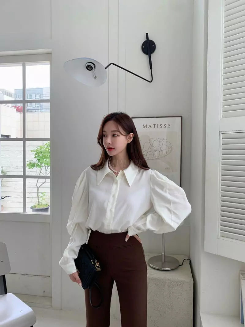 Vincent - Korean Women Fashion - #pursuepretty - Puff Blouse