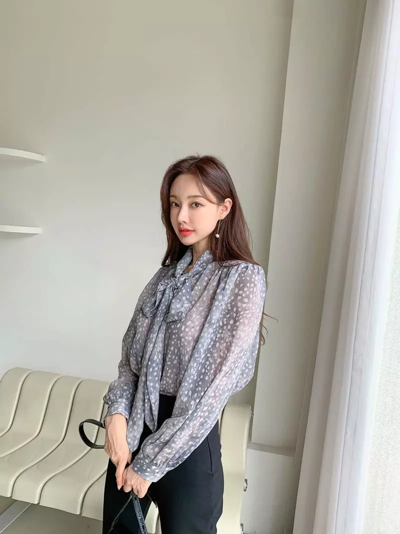 Vincent - Korean Women Fashion - #restrostyle - Leopard Blouse - 6