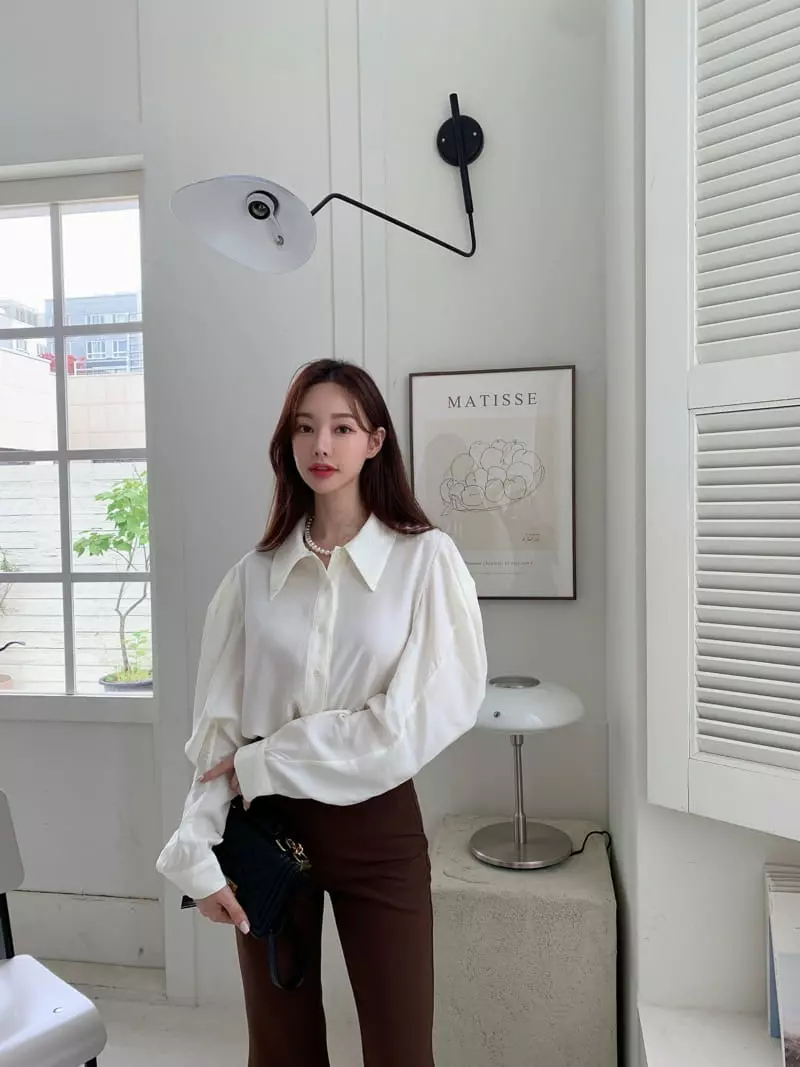 Vincent - Korean Women Fashion - #restrostyle - Puff Blouse - 2