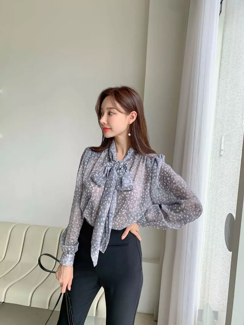 Vincent - Korean Women Fashion - #romanticstyle - Leopard Blouse - 7