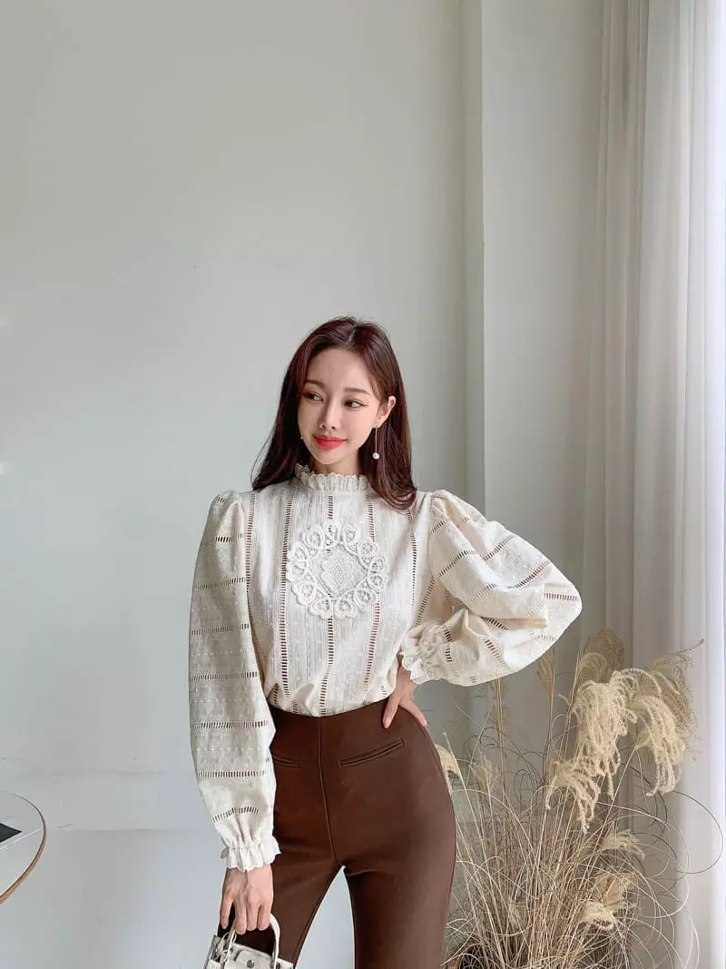 Vincent - Korean Women Fashion - #vintageinspired - Dia Blouse - 12