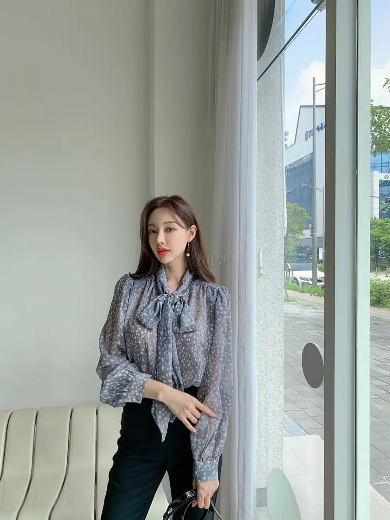 Vincent - Korean Women Fashion - #vintageinspired - Leopard Blouse - 4