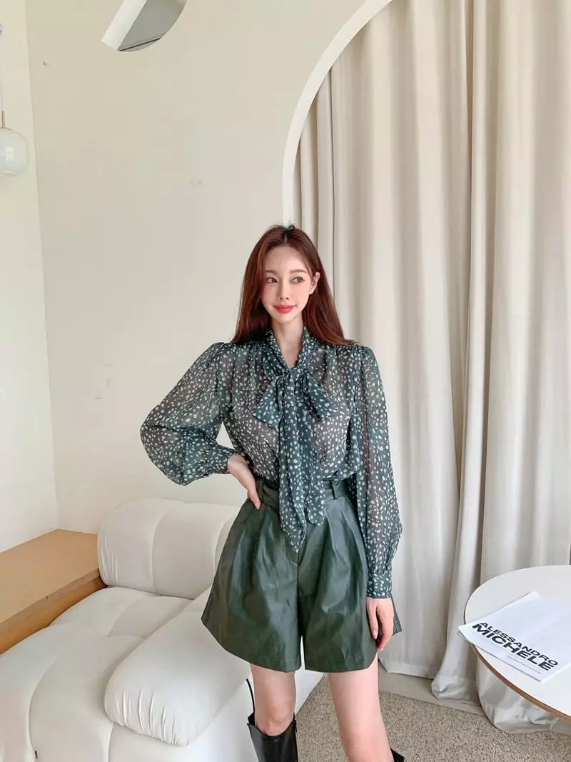 Vincent - Korean Women Fashion - #womensfashion - Leopard Blouse - 12