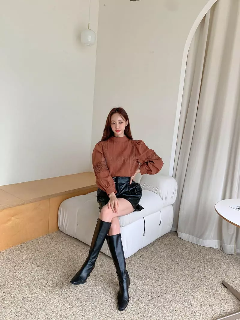 Vincent - Korean Women Fashion - #womensfashion - Pintuck Blouse - 12